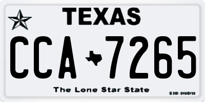 TX license plate CCA7265