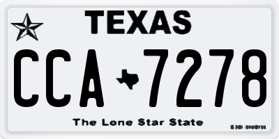 TX license plate CCA7278