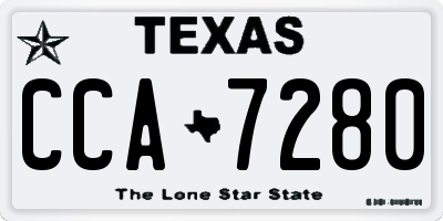 TX license plate CCA7280