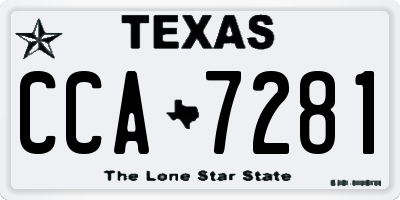 TX license plate CCA7281