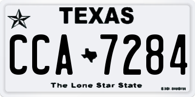 TX license plate CCA7284
