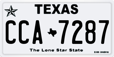 TX license plate CCA7287