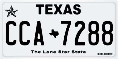 TX license plate CCA7288