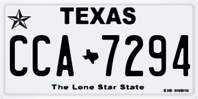 TX license plate CCA7294