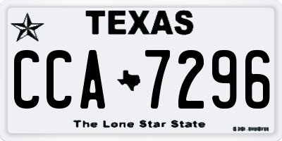 TX license plate CCA7296