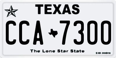 TX license plate CCA7300