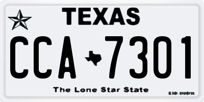 TX license plate CCA7301