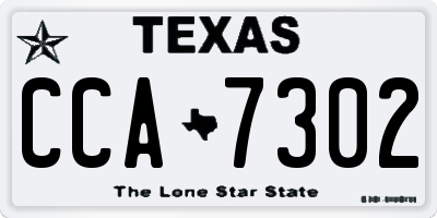 TX license plate CCA7302