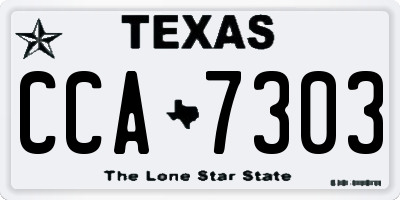 TX license plate CCA7303