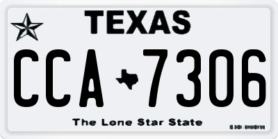 TX license plate CCA7306