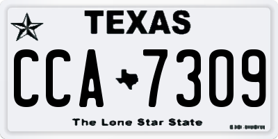 TX license plate CCA7309