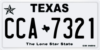 TX license plate CCA7321