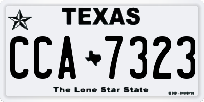 TX license plate CCA7323