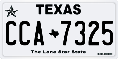 TX license plate CCA7325