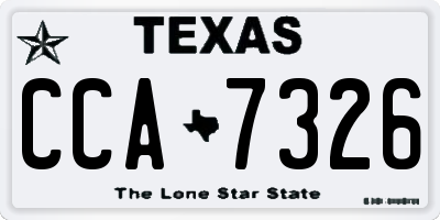 TX license plate CCA7326