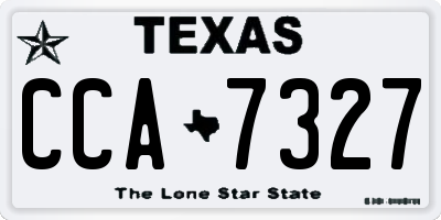 TX license plate CCA7327