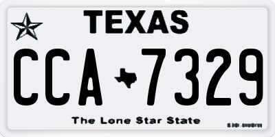 TX license plate CCA7329