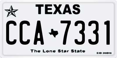 TX license plate CCA7331