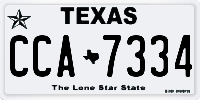 TX license plate CCA7334