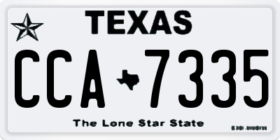 TX license plate CCA7335