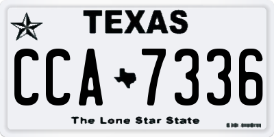 TX license plate CCA7336