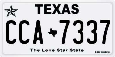 TX license plate CCA7337