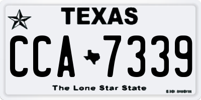 TX license plate CCA7339