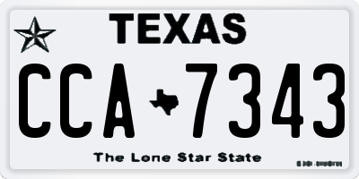 TX license plate CCA7343