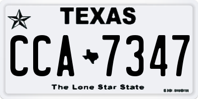 TX license plate CCA7347