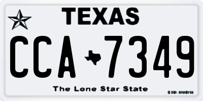 TX license plate CCA7349