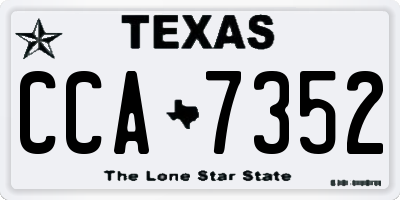TX license plate CCA7352
