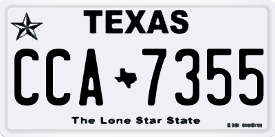 TX license plate CCA7355