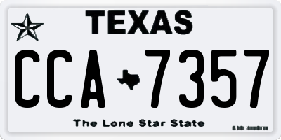 TX license plate CCA7357