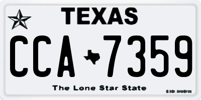 TX license plate CCA7359