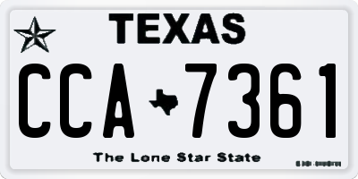 TX license plate CCA7361