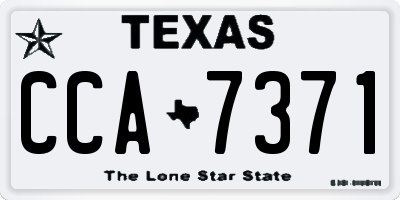 TX license plate CCA7371