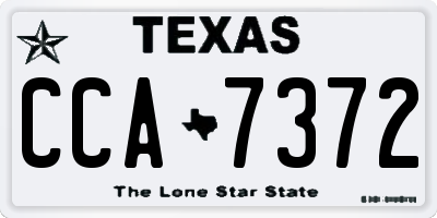 TX license plate CCA7372