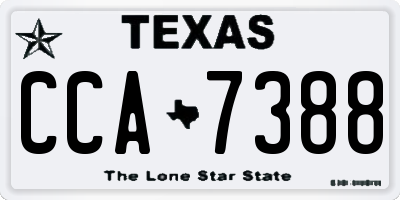 TX license plate CCA7388