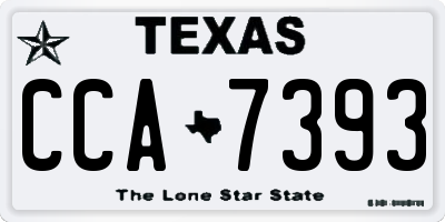 TX license plate CCA7393