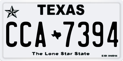 TX license plate CCA7394