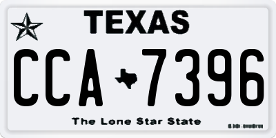 TX license plate CCA7396