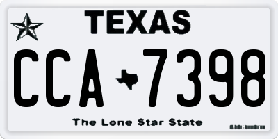TX license plate CCA7398