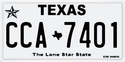 TX license plate CCA7401