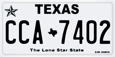 TX license plate CCA7402