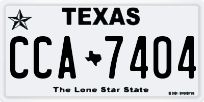TX license plate CCA7404