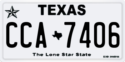TX license plate CCA7406