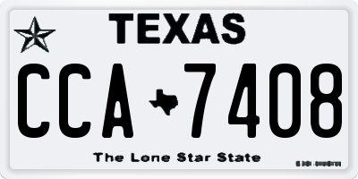 TX license plate CCA7408