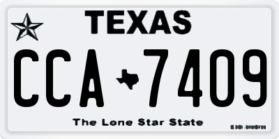 TX license plate CCA7409