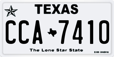 TX license plate CCA7410