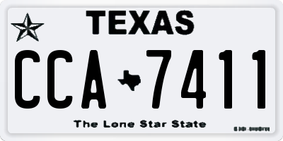 TX license plate CCA7411